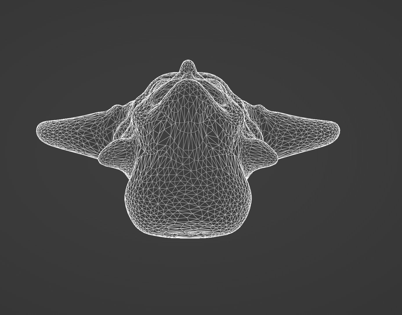 Demon Head Low-poly 3D model_7