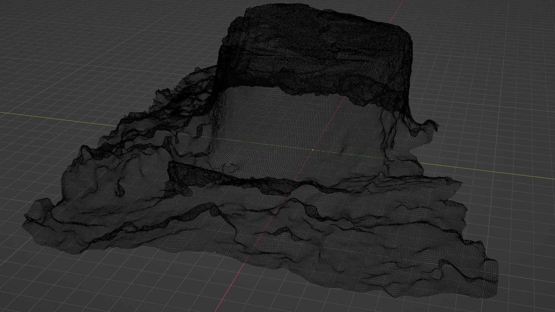 Tree Stump 2 Low-poly 3D model_1