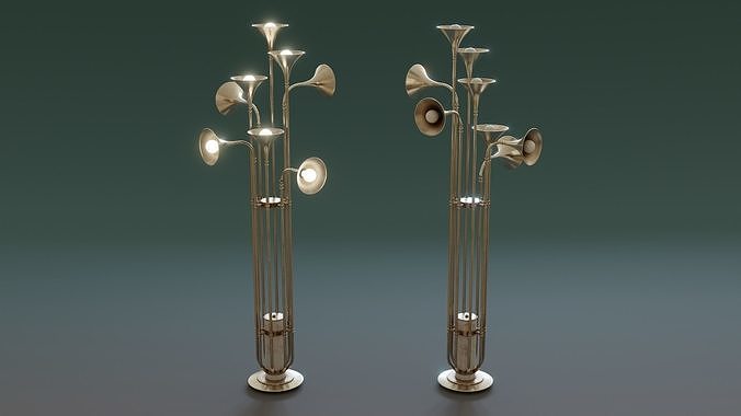 Mid-Century Lamp Low-poly 3D model