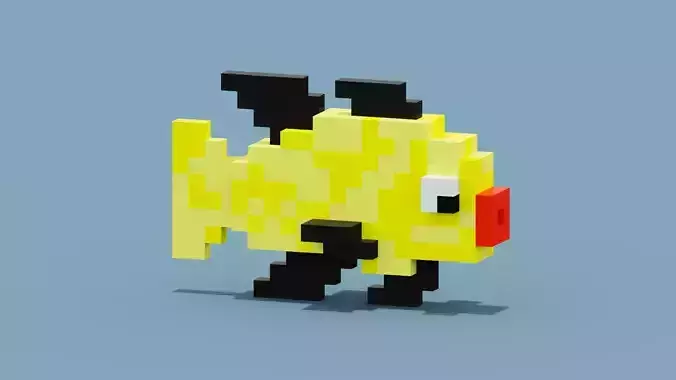 Yellow Fish Voxel