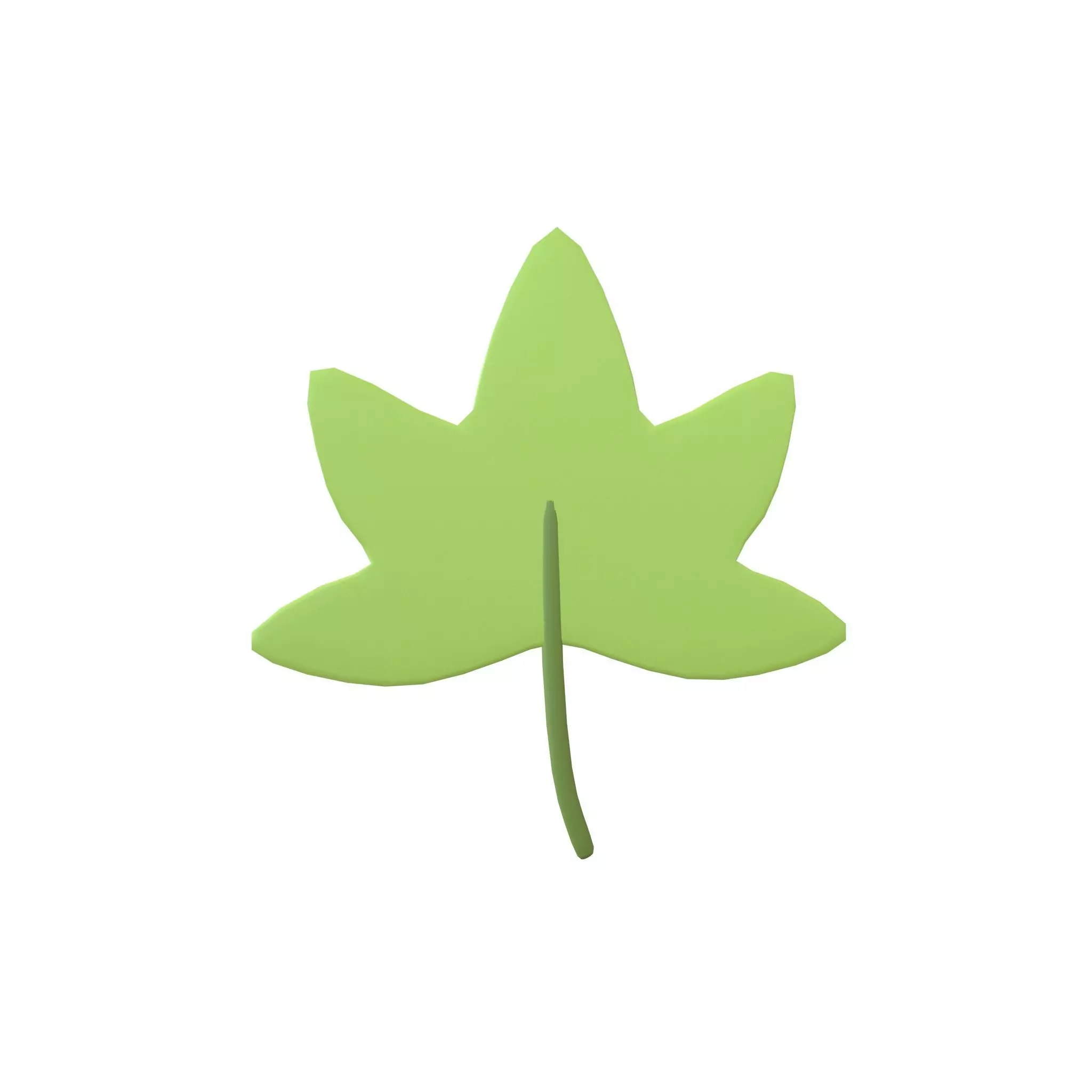 Cartoon Leaf v5 001 Low-poly 3D model_0