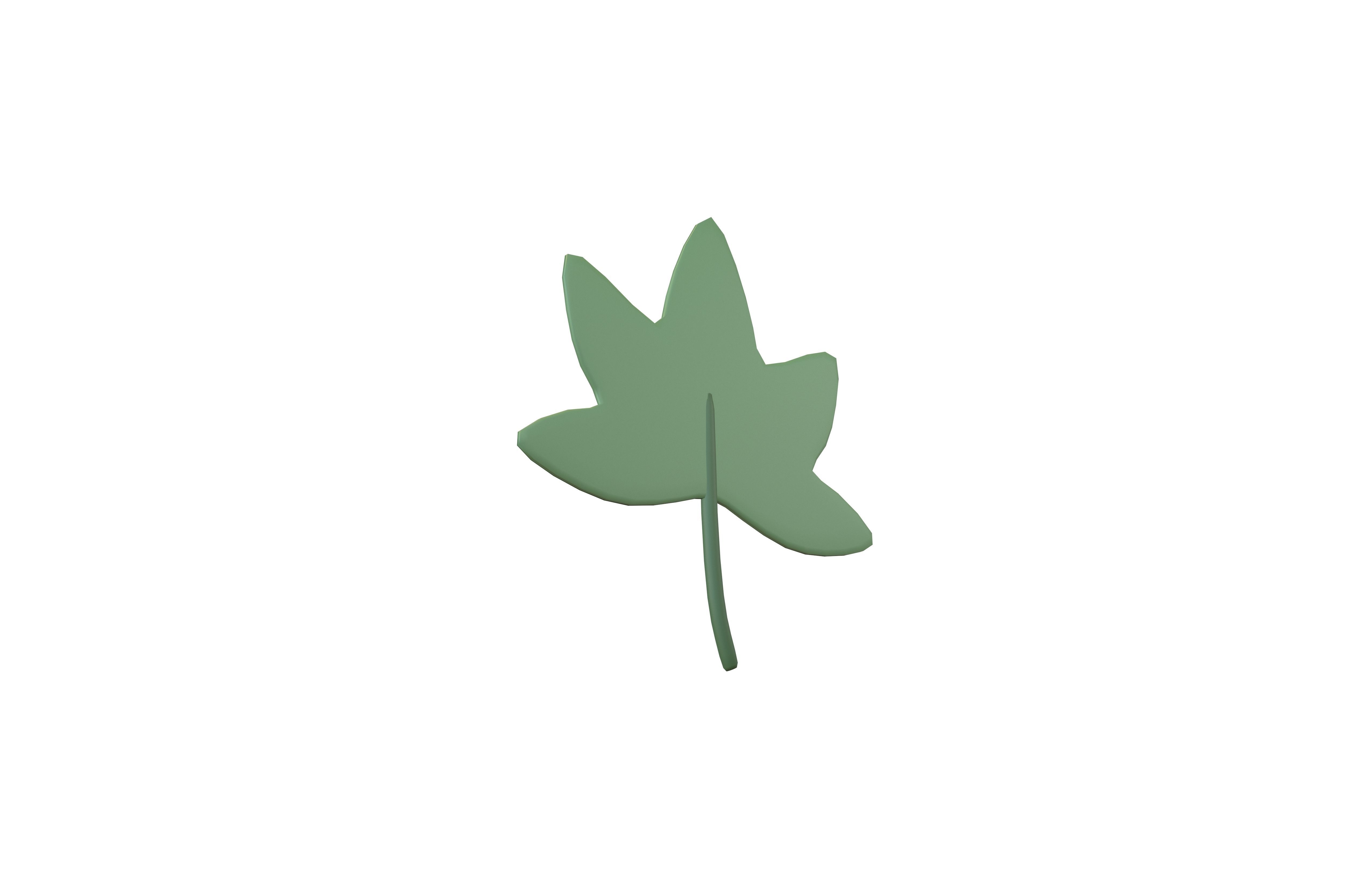 Cartoon Leaf v5 002 Low-poly 3D model_3