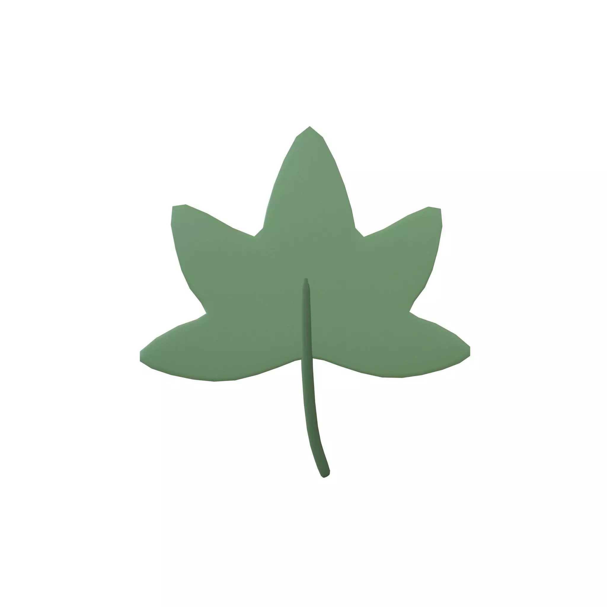 Cartoon Leaf v5 002 Low-poly 3D model_0