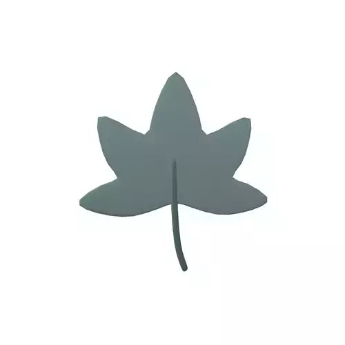 Cartoon Leaf v5 003 Low-poly 3D model