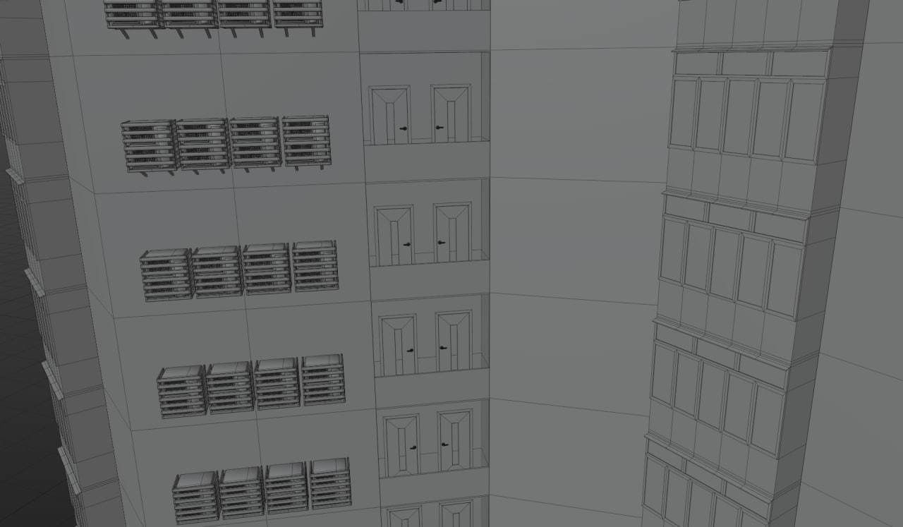 Kyiv left coast style building 3D model_15