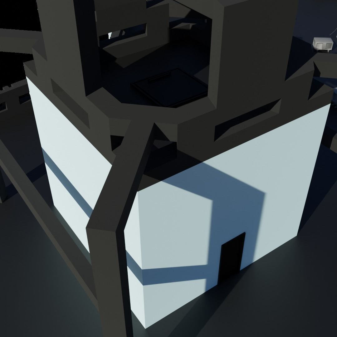 Kyiv left coast style building 3D model_11