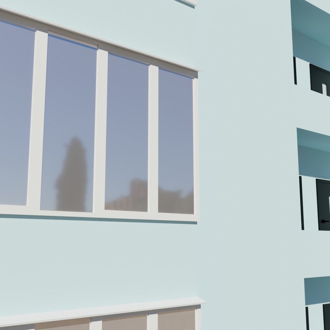 Kyiv left coast style building 3D model_8