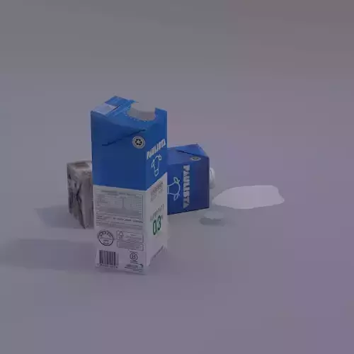 Milk carton Low-poly 3D model