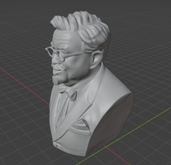 Colonel Sanders 3D print model_3