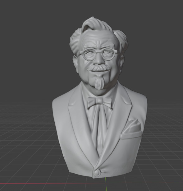 Colonel Sanders 3D print model_11