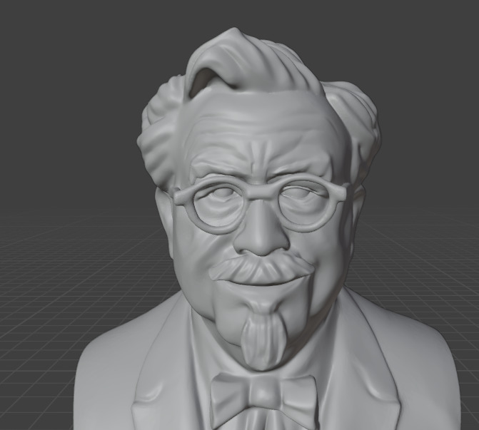 Colonel Sanders 3D print model_9
