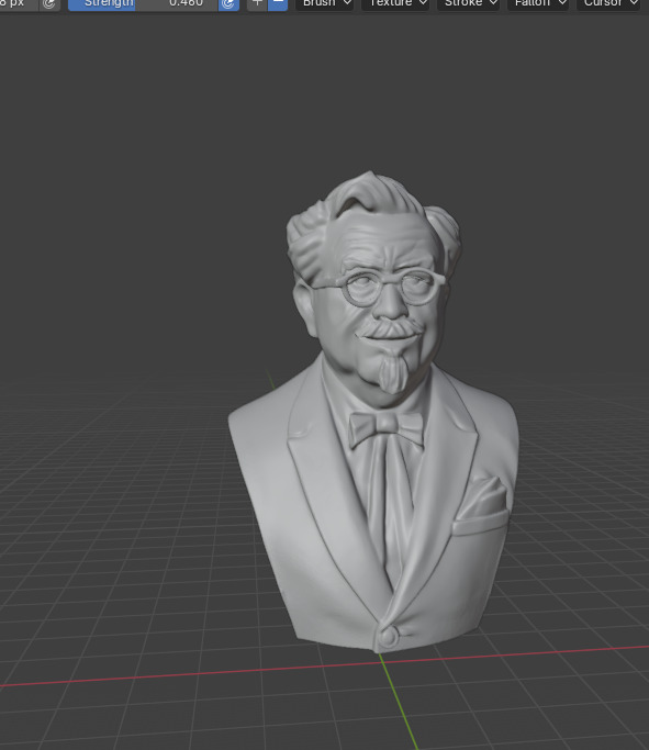 Colonel Sanders 3D print model_7
