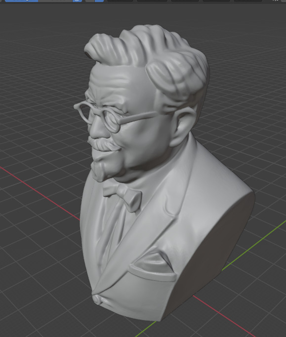 Colonel Sanders 3D print model_1