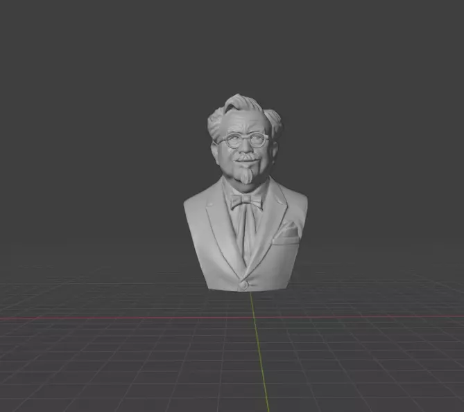 Colonel Sanders 3D print model_0