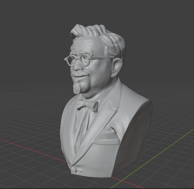 Colonel Sanders 3D print model_4