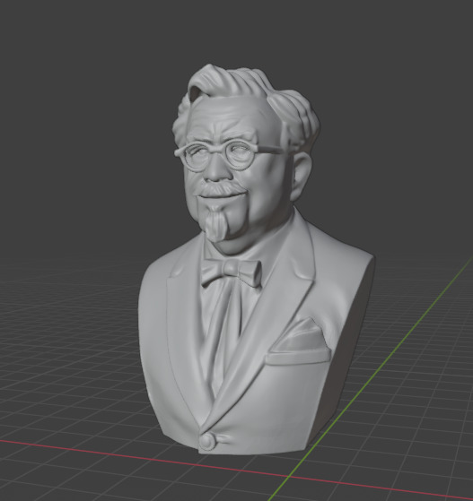 Colonel Sanders 3D print model_5