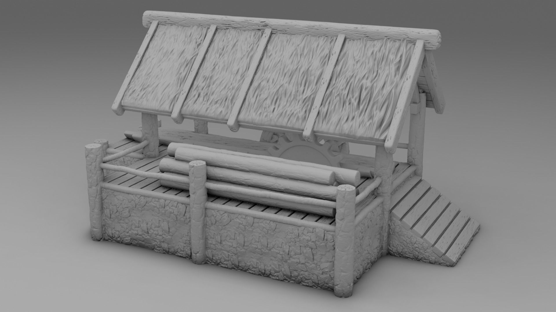 Stylized Village Set 5 model 3D print model_3