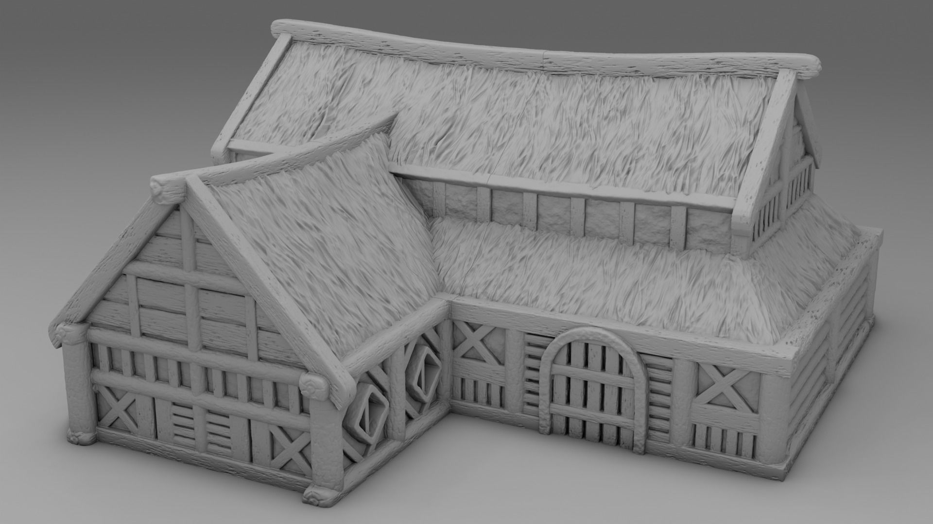 Stylized Village Set 5 model 3D print model_1