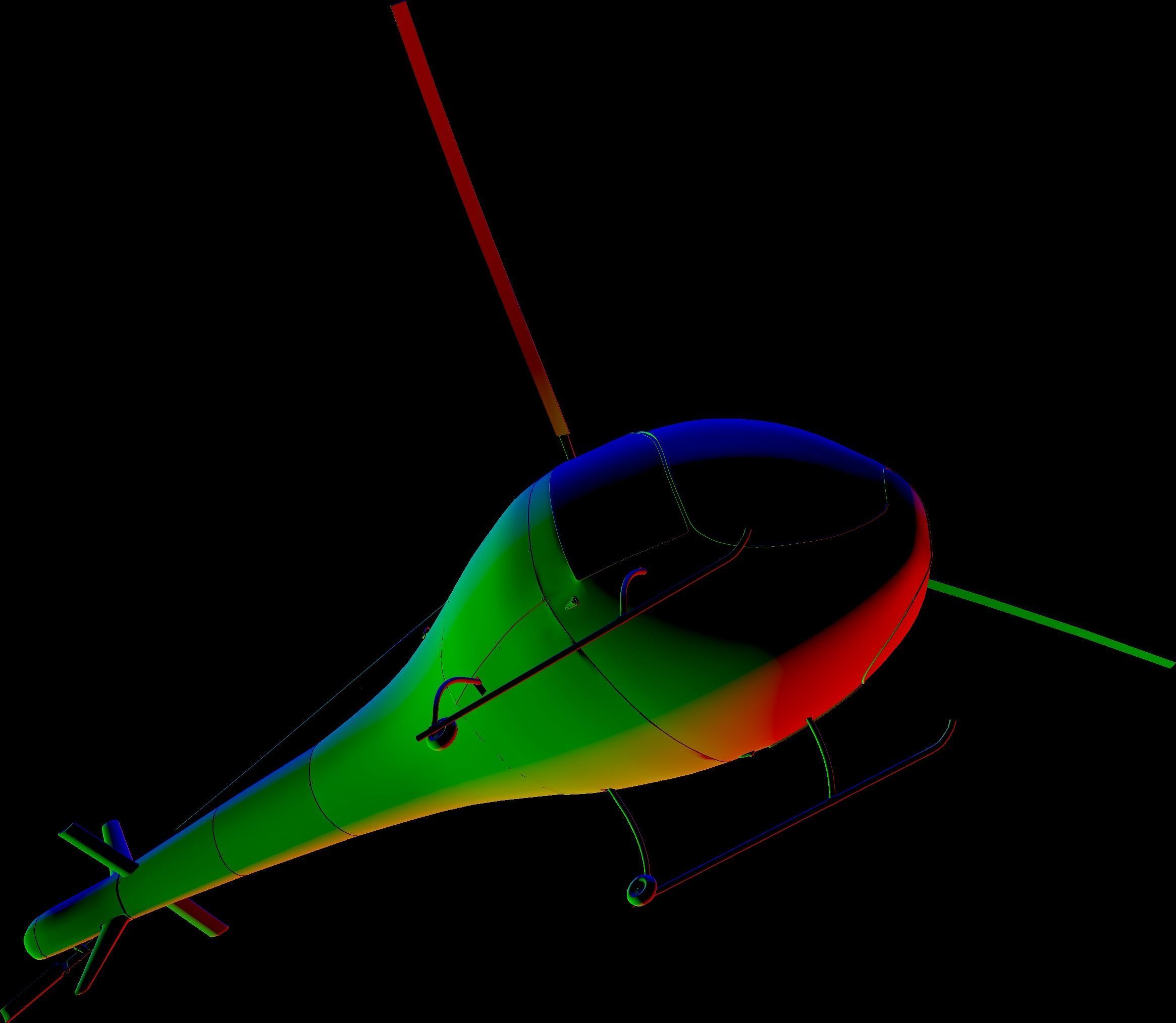 NEW AWESOME HELICOPTER RIGGED Low-poly 3D model_43