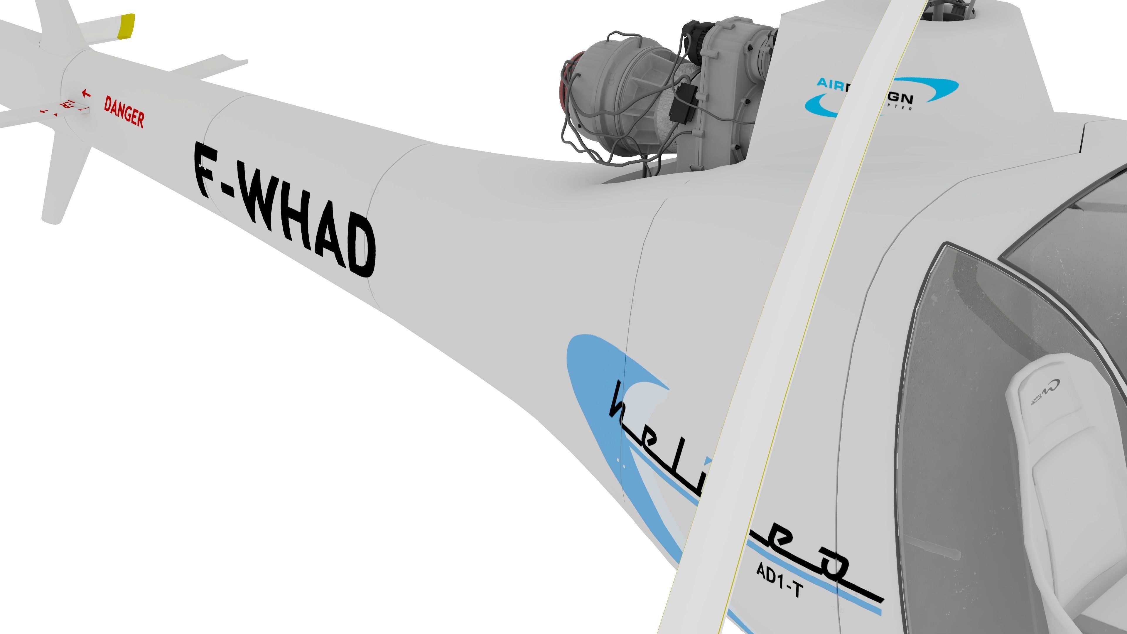 NEW AWESOME HELICOPTER RIGGED Low-poly 3D model_17