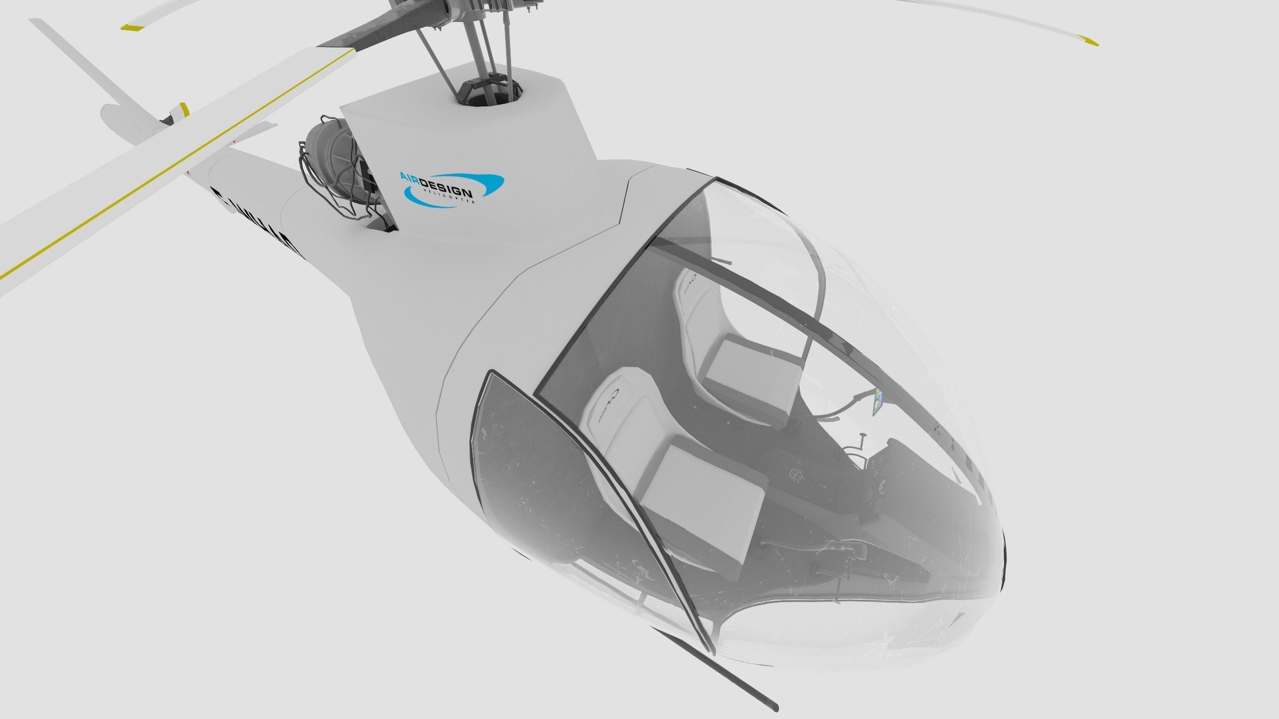 NEW AWESOME HELICOPTER RIGGED Low-poly 3D model_24