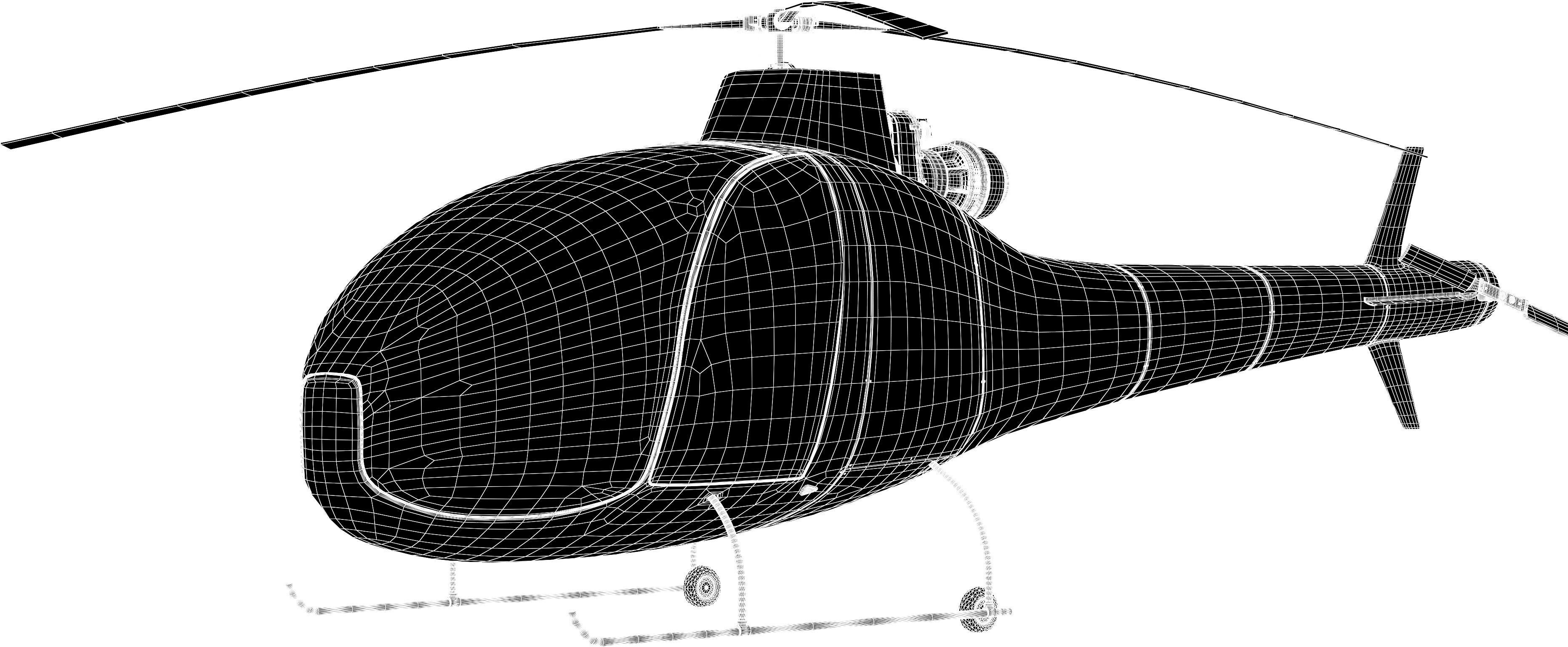 NEW AWESOME HELICOPTER RIGGED Low-poly 3D model_9