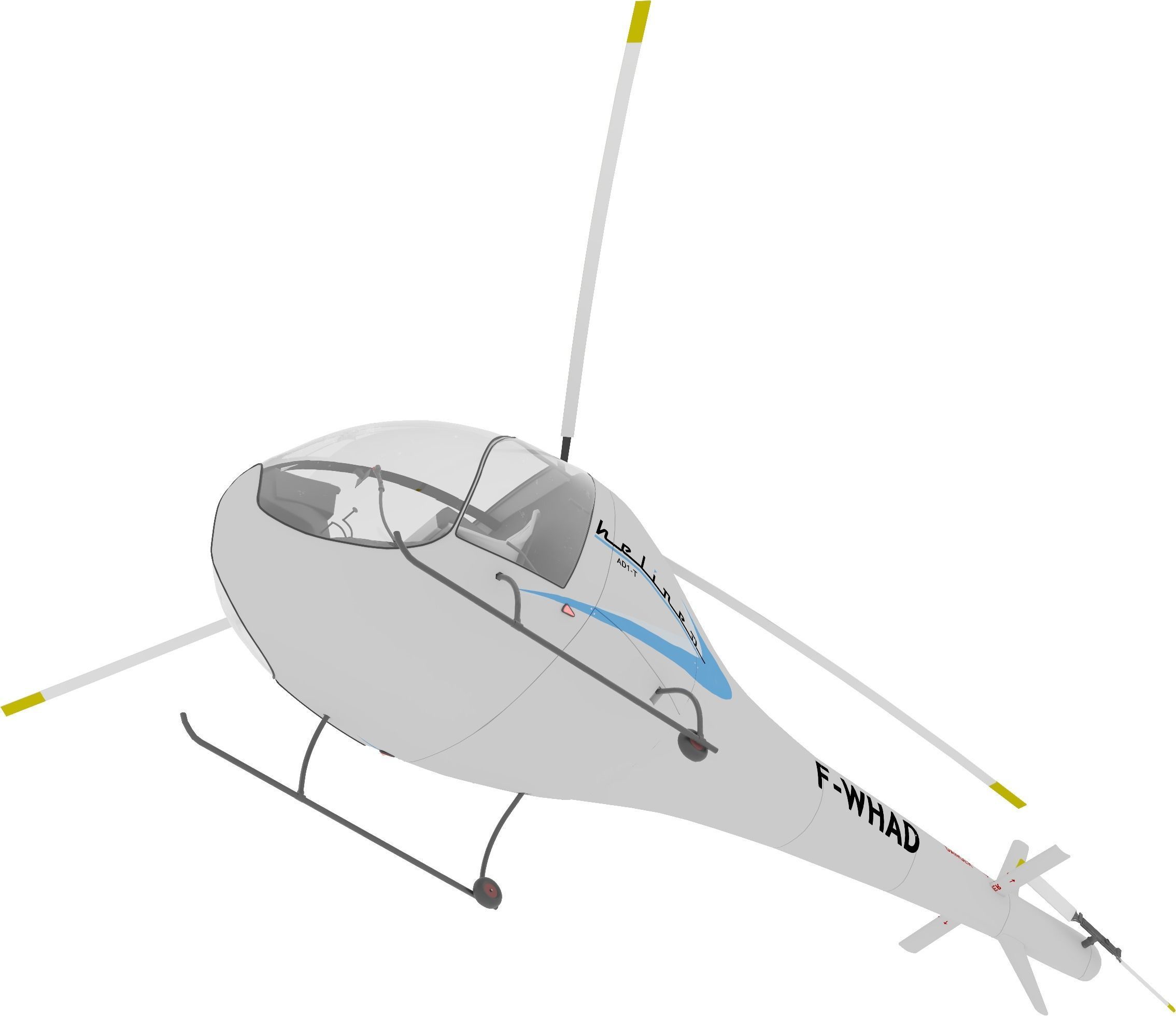 NEW AWESOME HELICOPTER RIGGED Low-poly 3D model_40