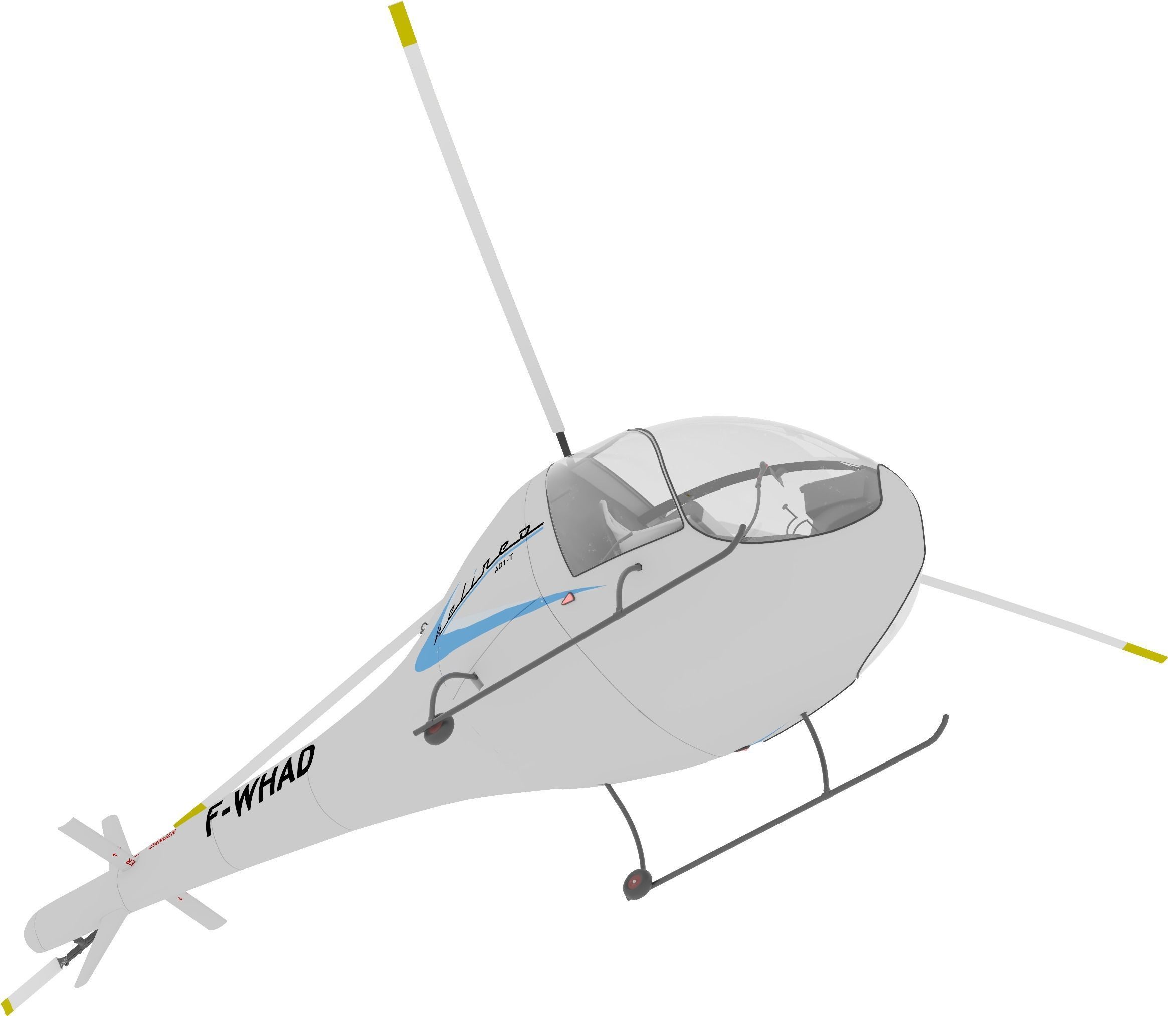 NEW AWESOME HELICOPTER RIGGED Low-poly 3D model_41