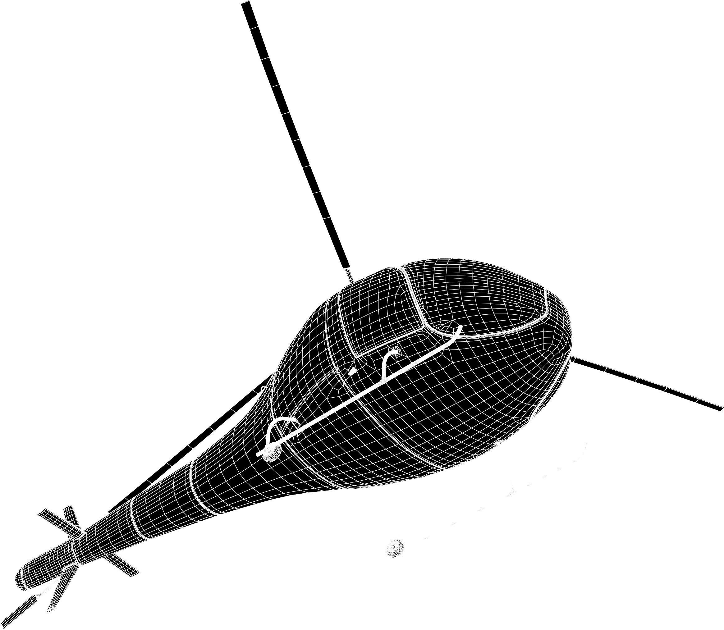 NEW AWESOME HELICOPTER RIGGED Low-poly 3D model_42