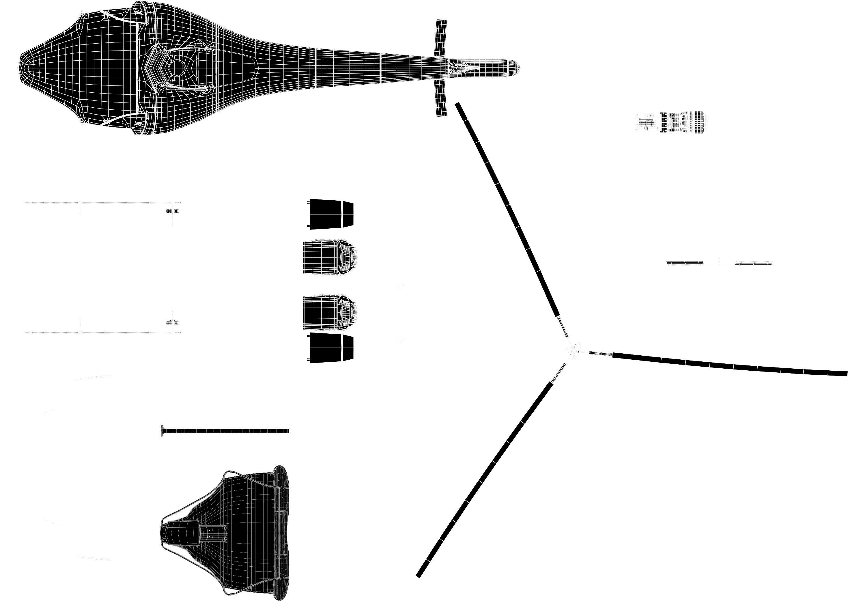 NEW AWESOME HELICOPTER RIGGED Low-poly 3D model_48