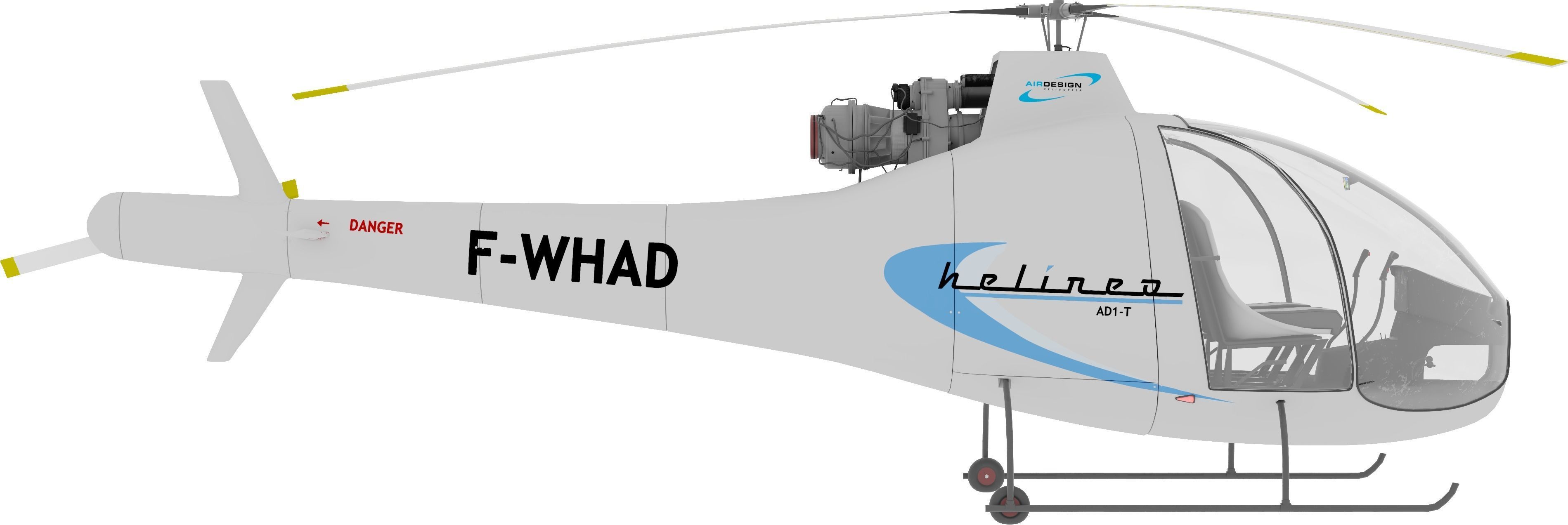 NEW AWESOME HELICOPTER RIGGED Low-poly 3D model_46