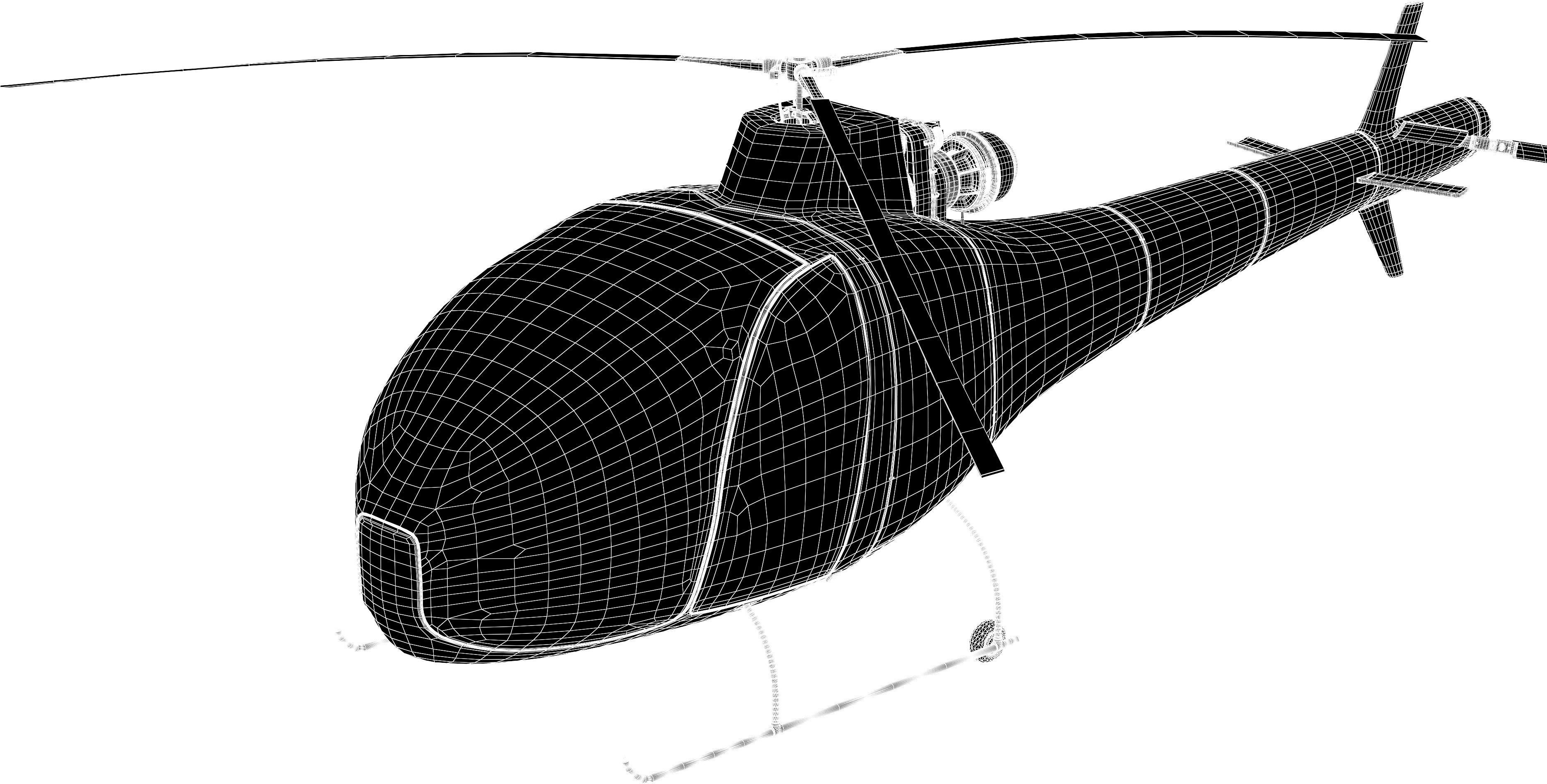 NEW AWESOME HELICOPTER RIGGED Low-poly 3D model_10