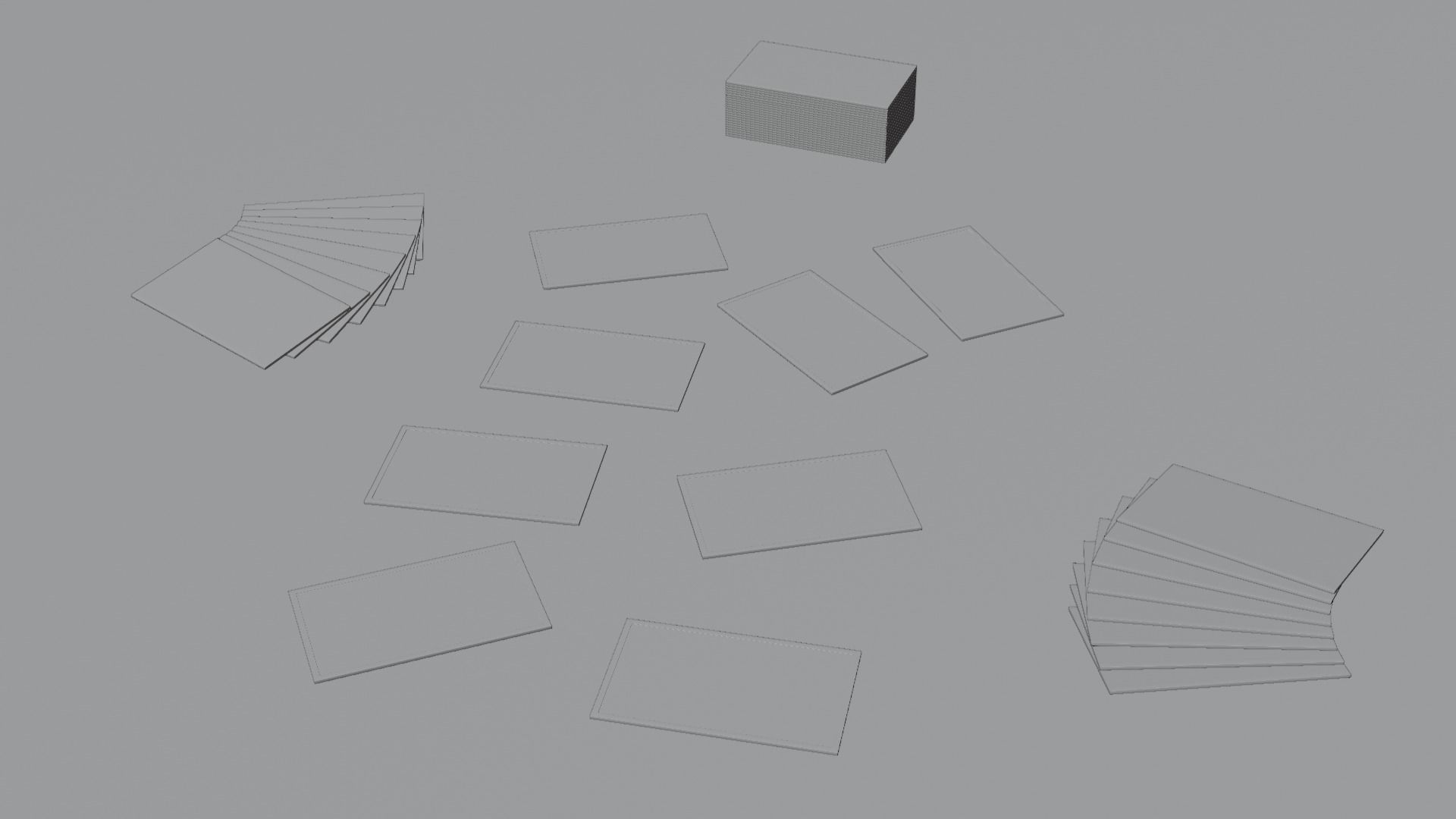 Hanafuda - Flower Cards Low-poly 3D model_2