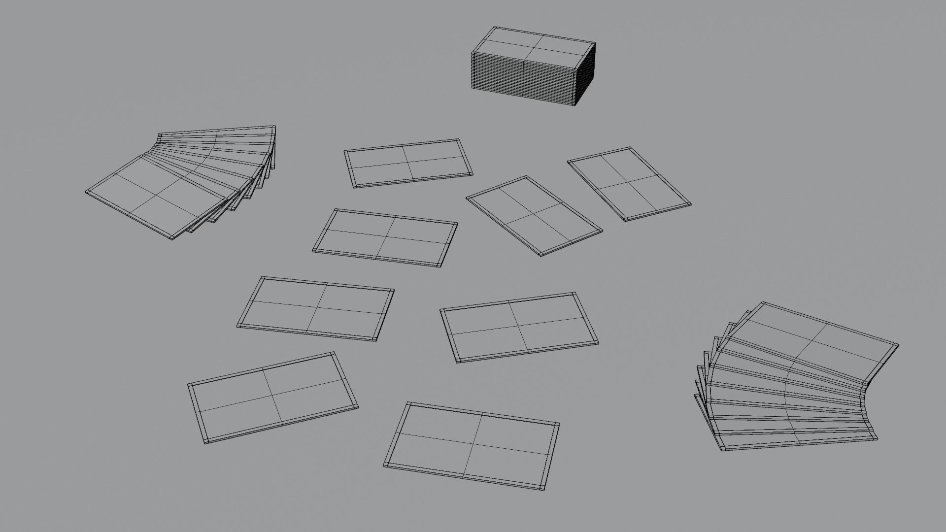 Hanafuda - Flower Cards Low-poly 3D model_3