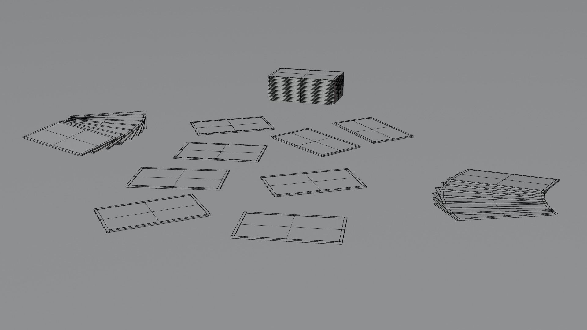 Hanafuda - Flower Cards Low-poly 3D model_9