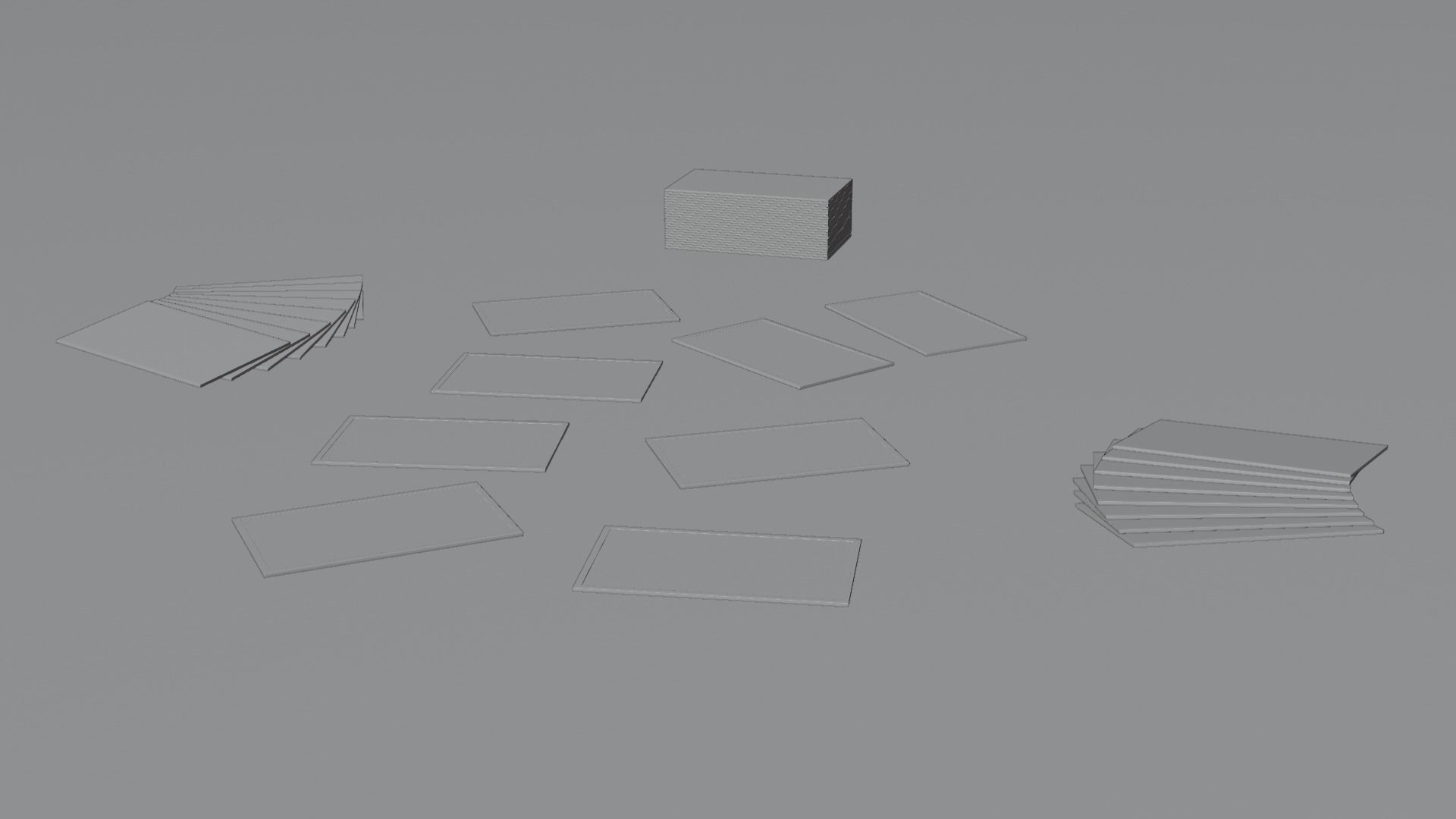 Hanafuda - Flower Cards Low-poly 3D model_8