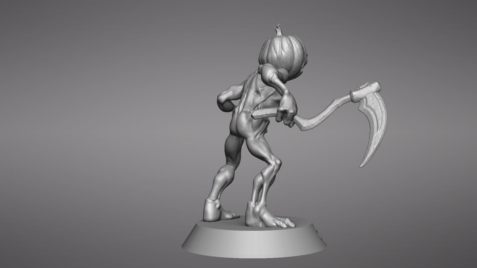 Pumpkin Undead Pose 01 3D print model_43