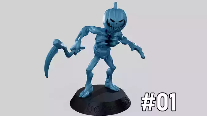 Pumpkin Undead Pose 01 3D print model
