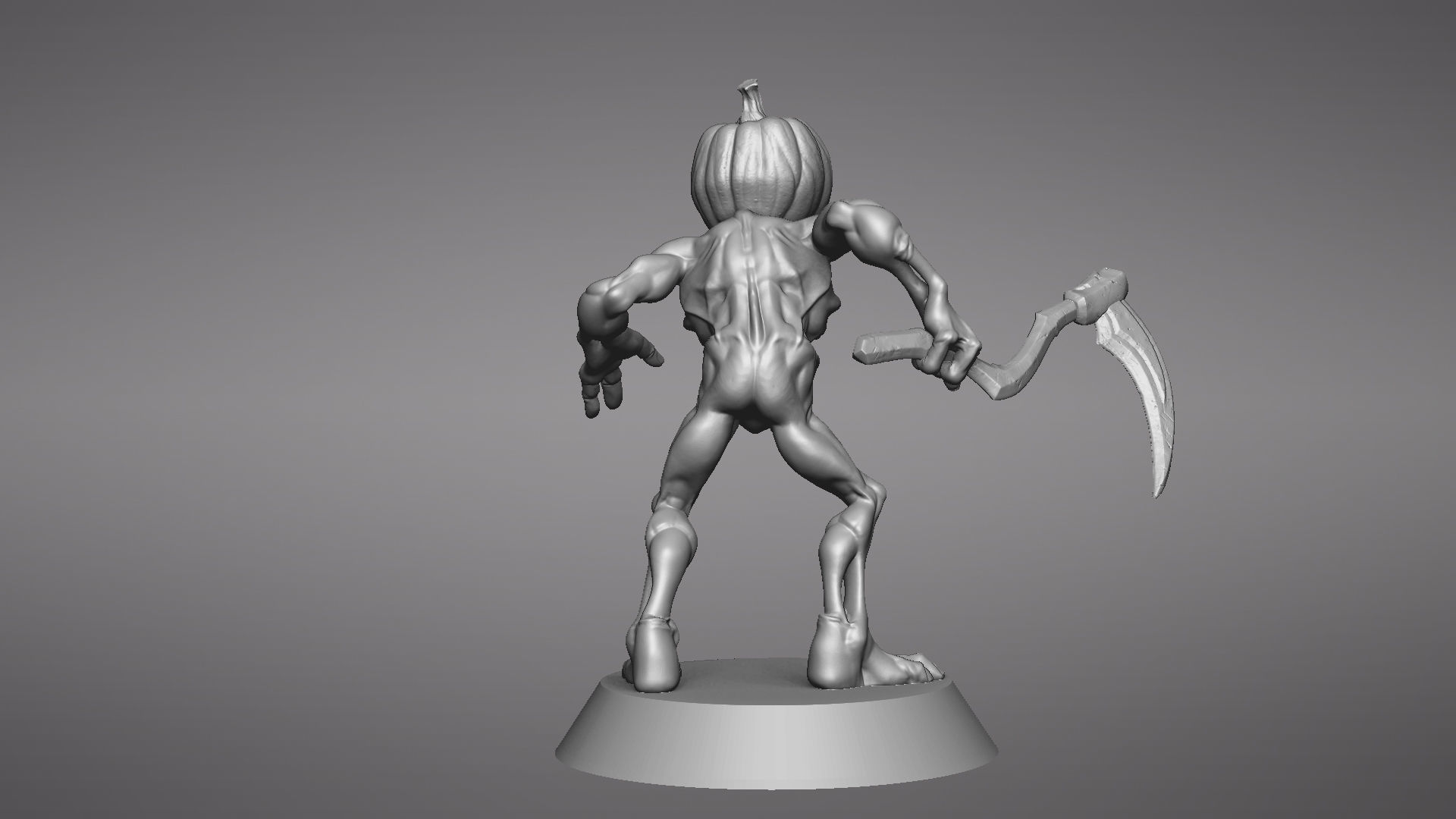 Pumpkin Undead Pose 01 3D print model_39