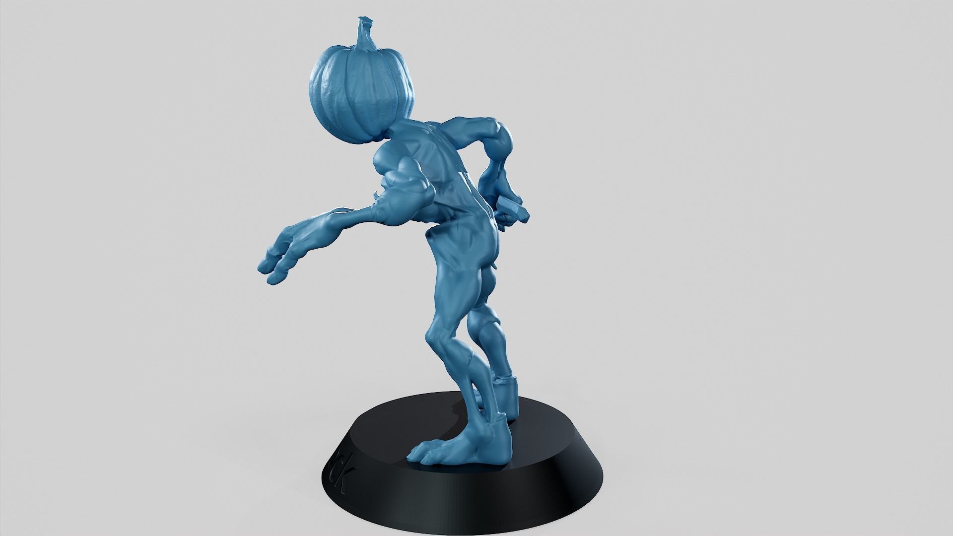 Pumpkin Undead Pose 01 3D print model_11