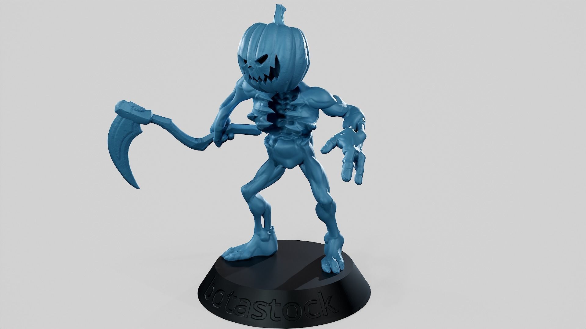 Pumpkin Undead Pose 01 3D print model_15
