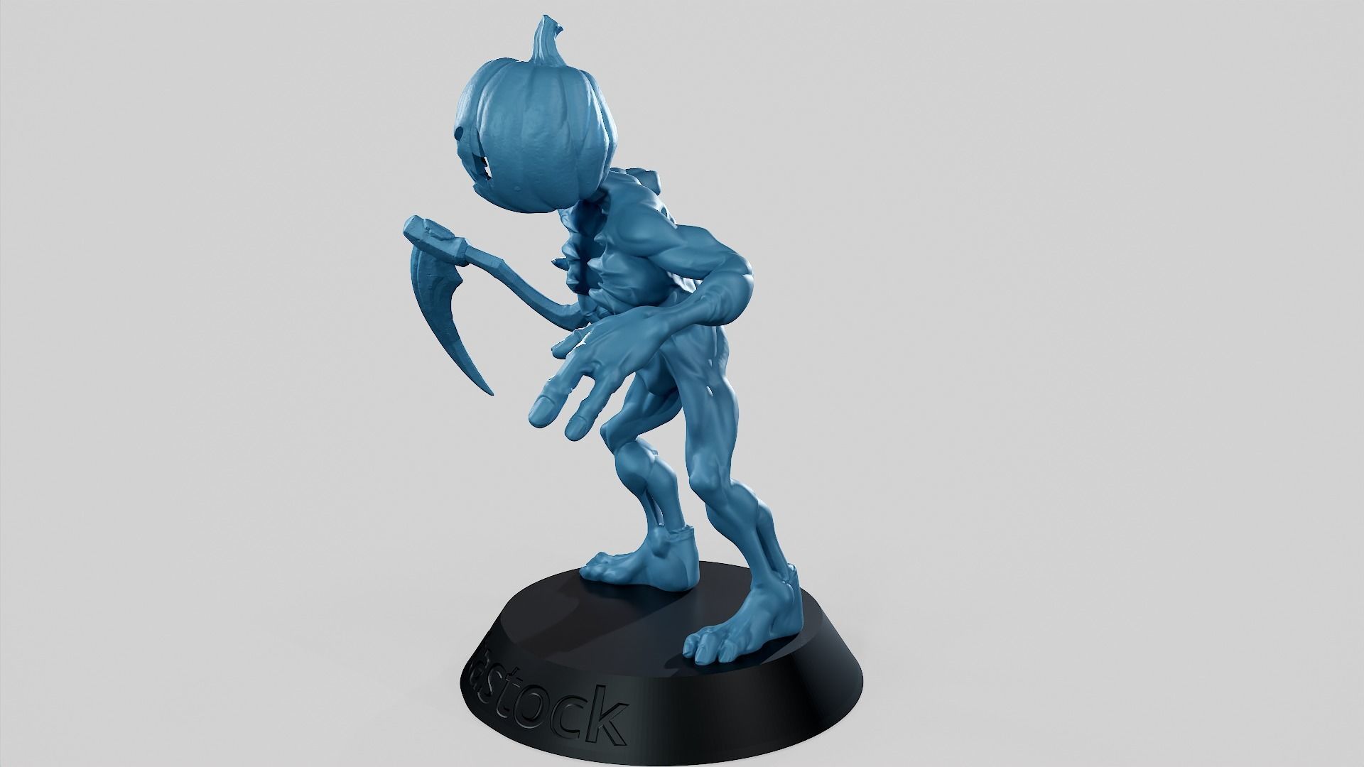 Pumpkin Undead Pose 01 3D print model_13