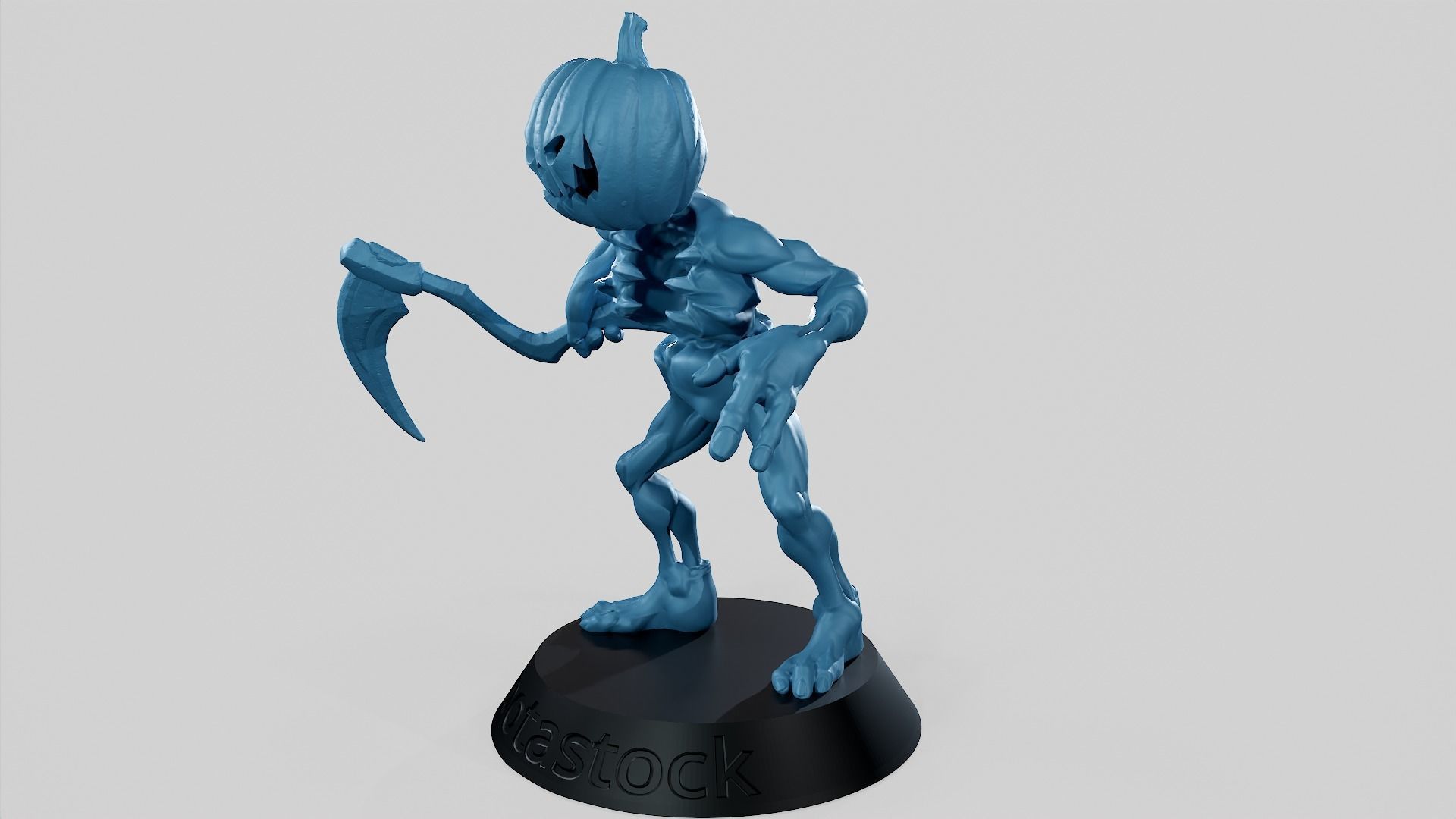 Pumpkin Undead Pose 01 3D print model_14