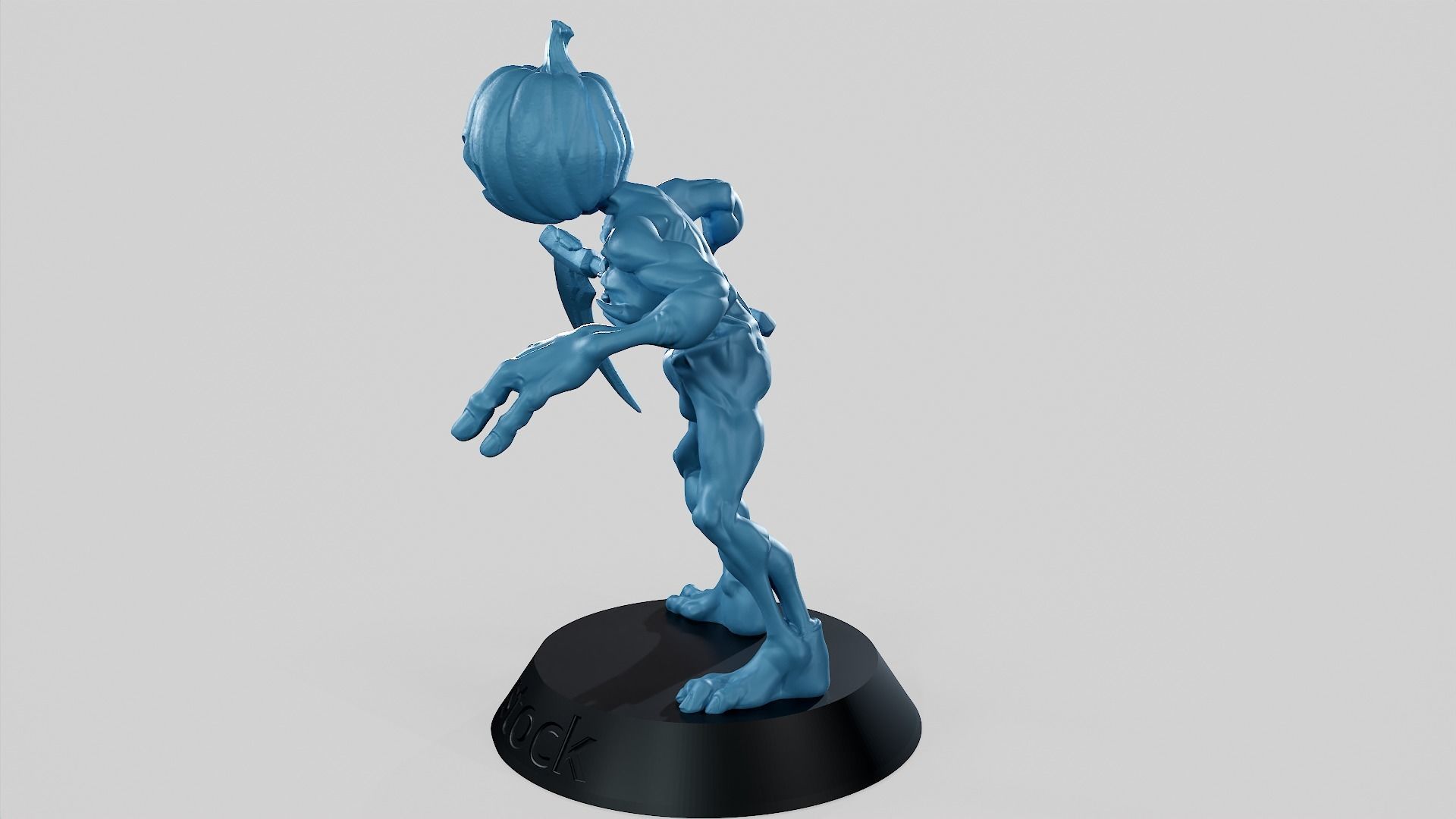 Pumpkin Undead Pose 01 3D print model_12