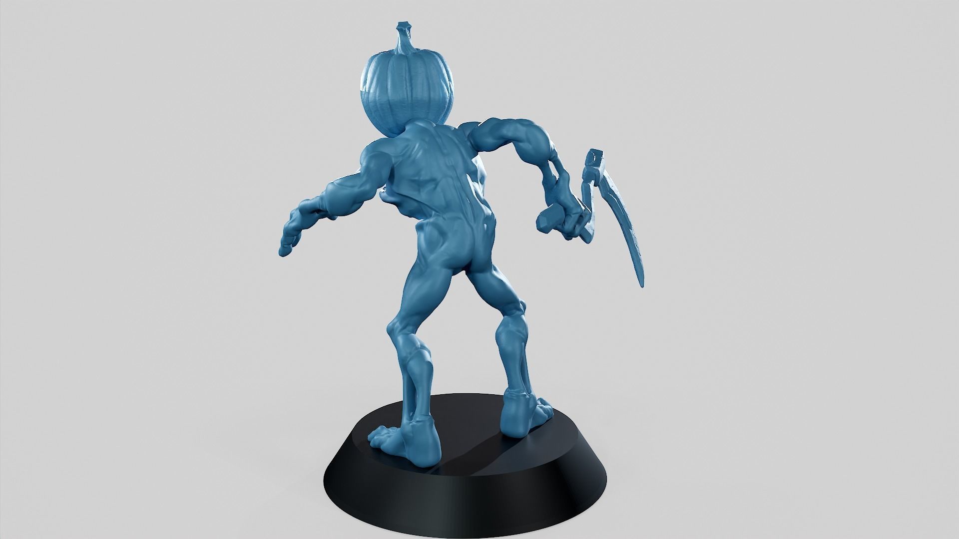 Pumpkin Undead Pose 01 3D print model_9