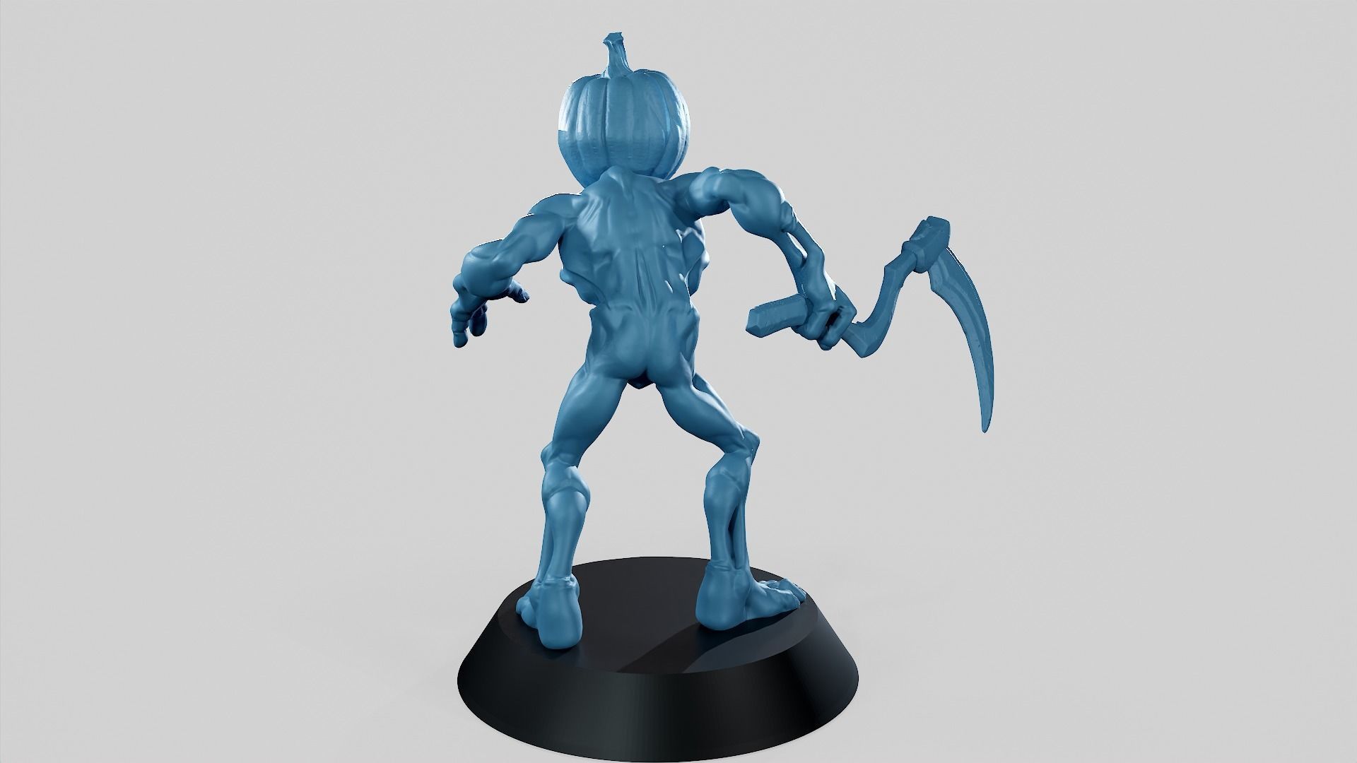 Pumpkin Undead Pose 01 3D print model_8