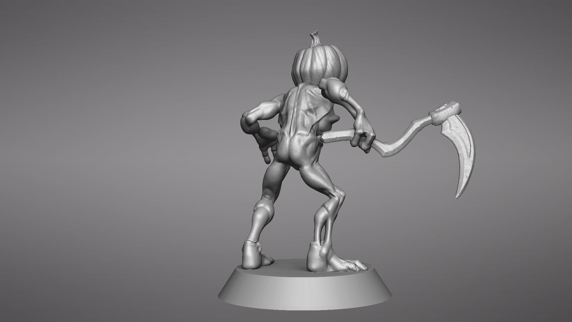 Pumpkin Undead Pose 01 3D print model_41