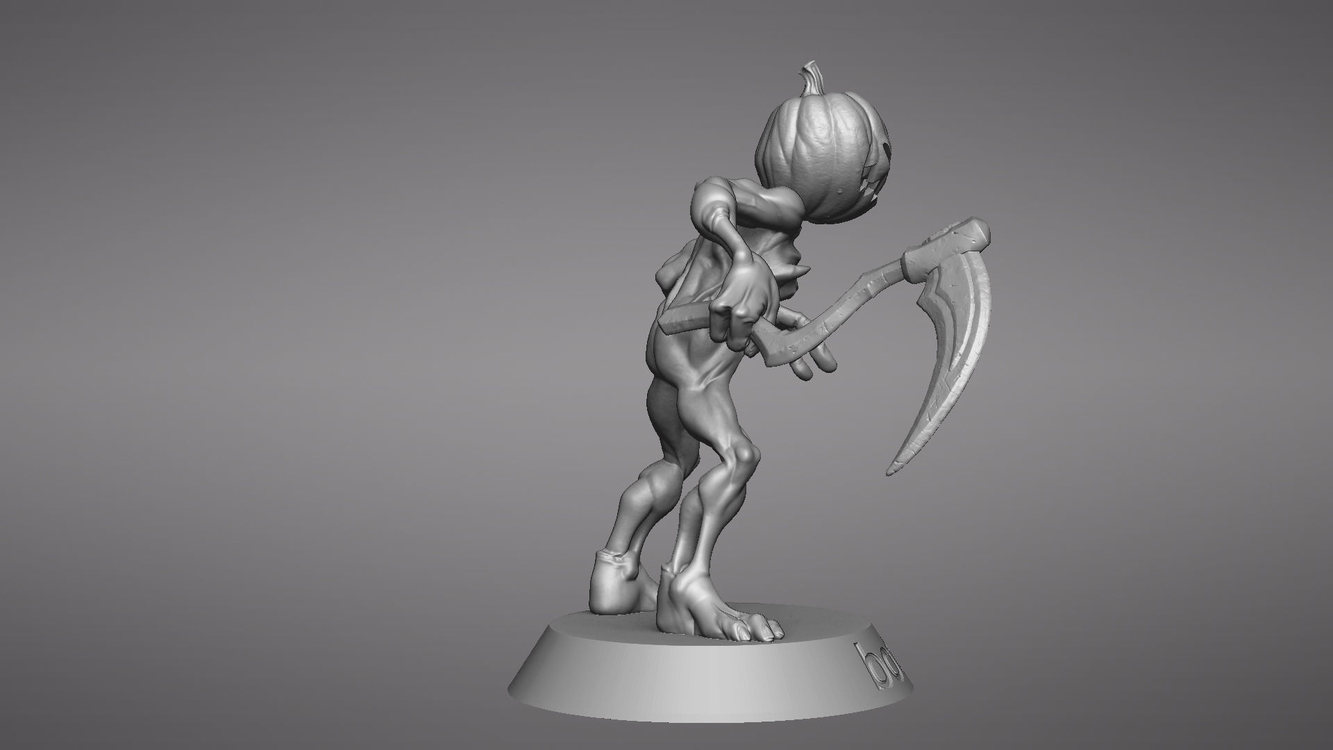 Pumpkin Undead Pose 01 3D print model_45