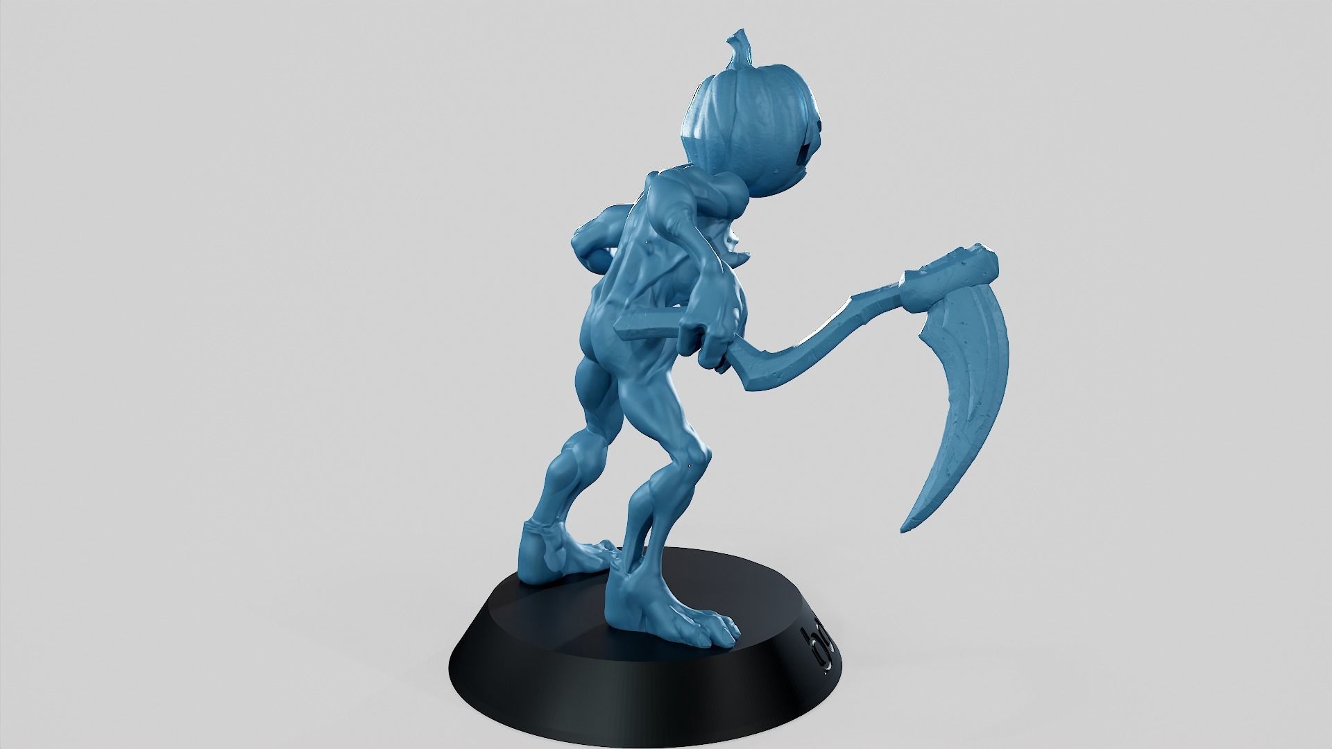 Pumpkin Undead Pose 01 3D print model_5