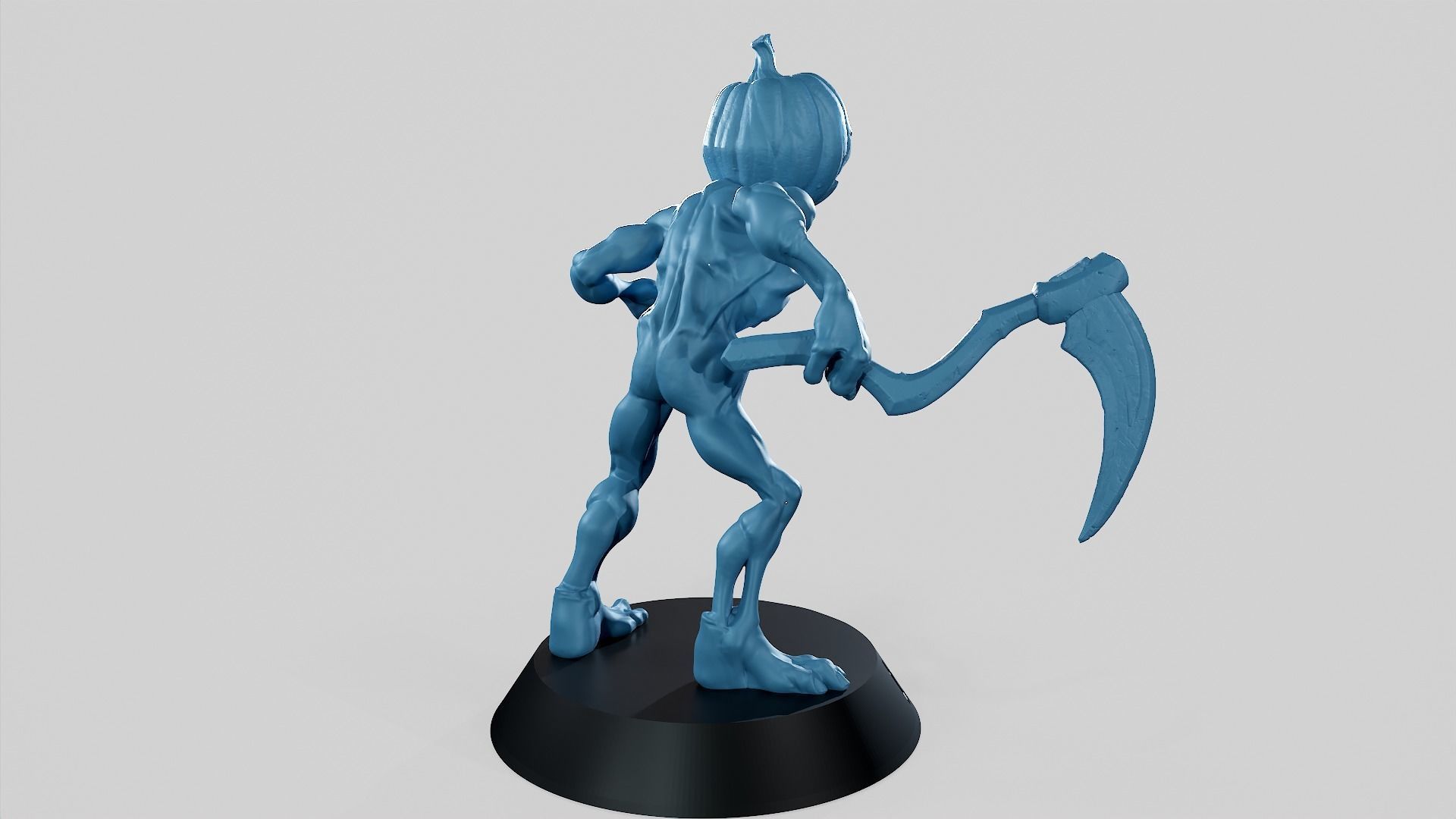 Pumpkin Undead Pose 01 3D print model_6
